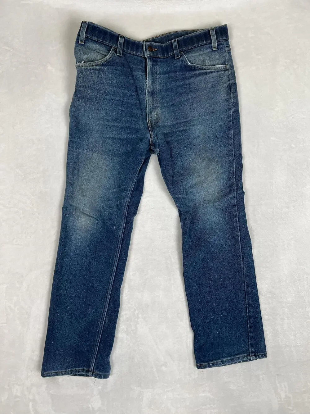 Vintage Levi's Action Jeans Mens 36x30 Blue Straight Denim Orange Tab USA Made